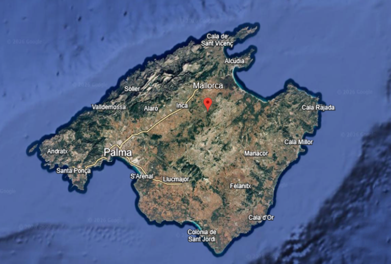 Cartina di Palma di Maiorca con quartieri e punti di interesse