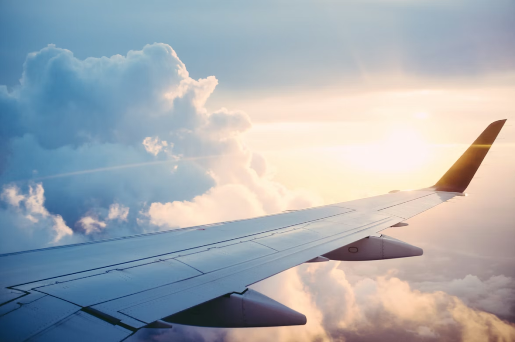 Landing in Palma de Mallorca by plane